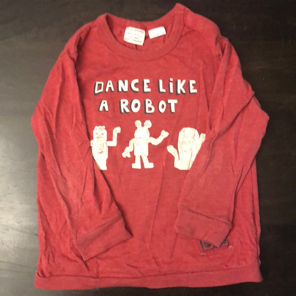 Long-sleeved, kids “robot shirt”. Zara baby.